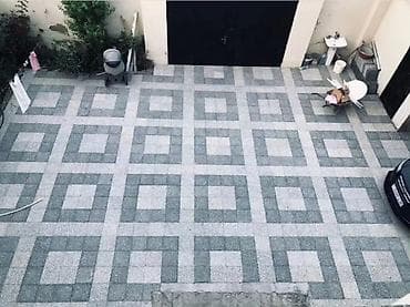 çöl qapisi: Mozaika-beton döşəmə işlənməsi xidməti - Ağıllı naxışlarla (şahmat — 10