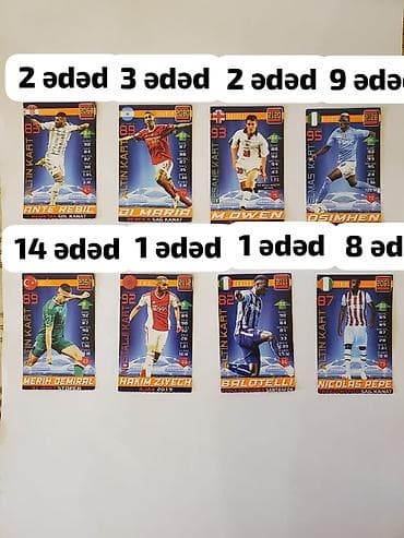 Məhsul: Futbolçu kolleksiya kartları dəsti Təsvir: - Müxtəlif — 6