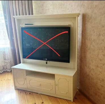 kitab refi satilir: Б/у, Прямой ТВ стенд, С полками, Деревянный, Азербайджан — 1