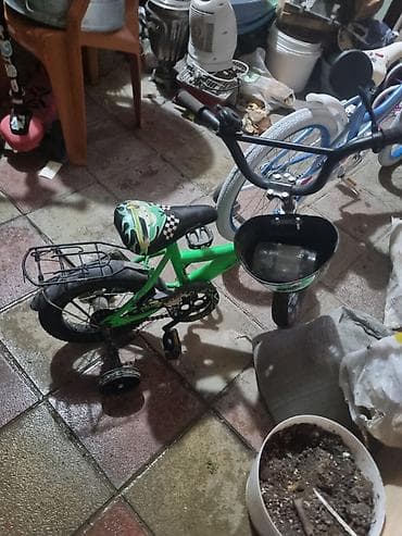 velosiped 25: Uşaq velosipedi - Rəng: yaşıl gövdə, qara sükan və oturacaq - — 1