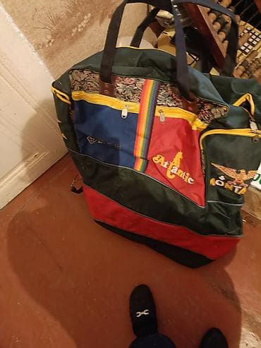 tekerli çantalar: Böyük ölçülü səyahət/road trip çantası - Rəngli dizayn: tünd yaşıl — 2