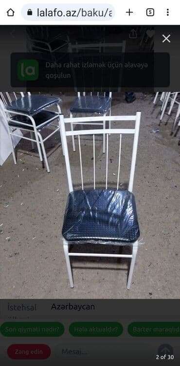 metbex ucun stol stullar: Metal, Azərbaycan, Parça, Pulsuz quraşdırılma, Zəmanətli, Kredit yoxdur — 13