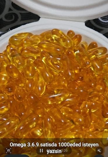 Omega 3-6-9 yumşaq kapsullar Məlumat: - Omeqa kompleksi: 3, 6 və 9