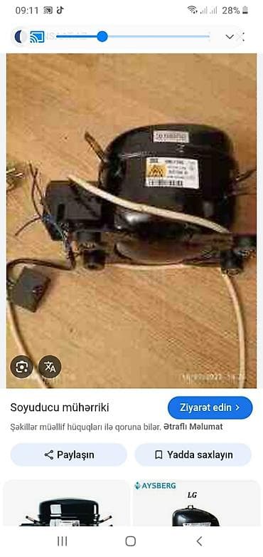 gence soyuducu: Soyuducu mühərriki (kompressor) - Məişət soyuducuları üçün kompressor — 1