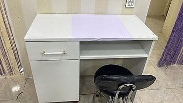 Gözəllik salonu üçün mebel və dekor paketi - Manikür/visaj masası: Ağ — 2