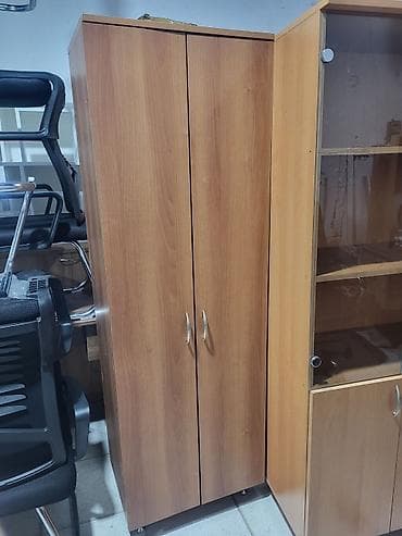 İşlənmiş, 2 qapılı, Qəhvəyi, Digər material, Açılan, Düz dolab