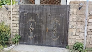 hasar setka: Metall darvaza – ikitərəfli, dekorativ naxışlı model - Material — 1