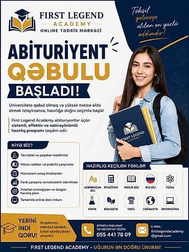 Repetitor, Riyaziyyat, Azərbaycan dili, Abituriyent hazırlığı lalafo.az -da Repetitor, Riyaziyyat, Azərbaycan dili, Abituriyent hazırlığı