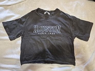 şort: Qısa qol köynək – “HOUSTON Since 1996” çaplı - Rəng: qara/qaralma — 1