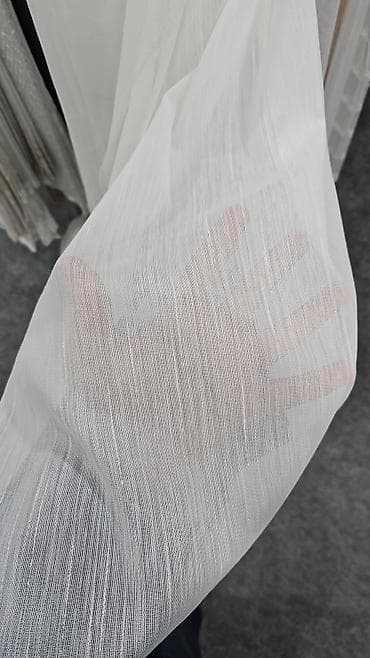 açar seti: Ağ rəngli, incə toxumalı tül/parça - Material: yüngül, şəffaf və — 10