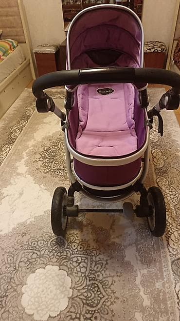 Коляски: Uşaq arabası – bənövşəyi rəng, alüminium karkaslı, 4 təkərli — 5