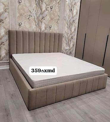 parca skaf: Yataq çərçivəsi və matras dəsti - Müasir minimal dizayn: dik tikişli — 1
