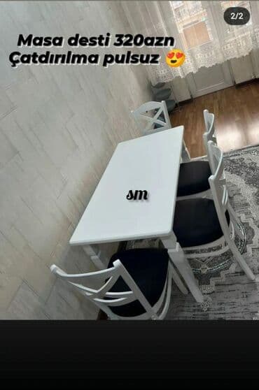 mətbəx ucun divan: ✔️Sifarişlə✔️ *✔️Kuxna üçün dest 1 masa 2 stul künc divan dəsti✨✨* ✔️ — 6