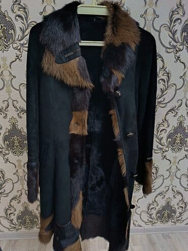 женские кожаные длинные перчатки: Palto, M, rəng - Qara — 1