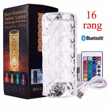 беспроводные светильники на кухню: Kristal Stolüstü Lampa✨ Qiymət : 28 AZN💫 Bluetooth dəstəkləyir❗️ Həm — 1