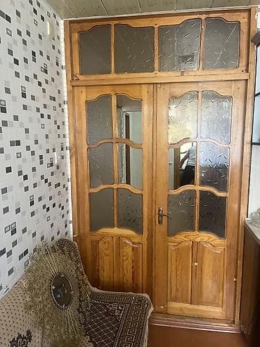Двери и комплектующие: Taxta otaq qapıları – şüşəli və kor modellər - Material: təbii ağac — 6