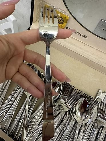 servis qablar: COURŞ markalı 148 hissəli paslanmayan polad bıçaq-qaşıq dəsti - — 4