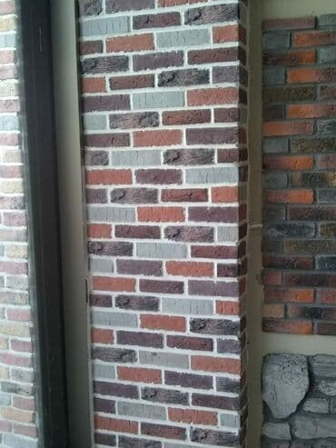 col fasad rengleri: Bəzək üçün dekorativ kərpic panelləri - Material: dekorativ kərpic — 1