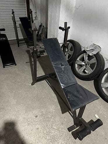 Велоаксессуары: Fitness avadanlıqları dəsti - Tənzimlənən skamya və ştanq üçün stend — 10