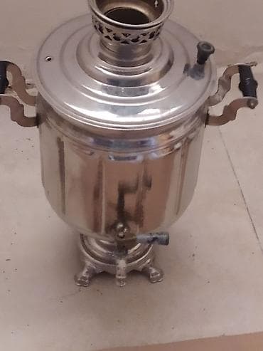 1 tr harddisk: Klassik samovar – kömür/odla işləyən metal korpuslu model — 2