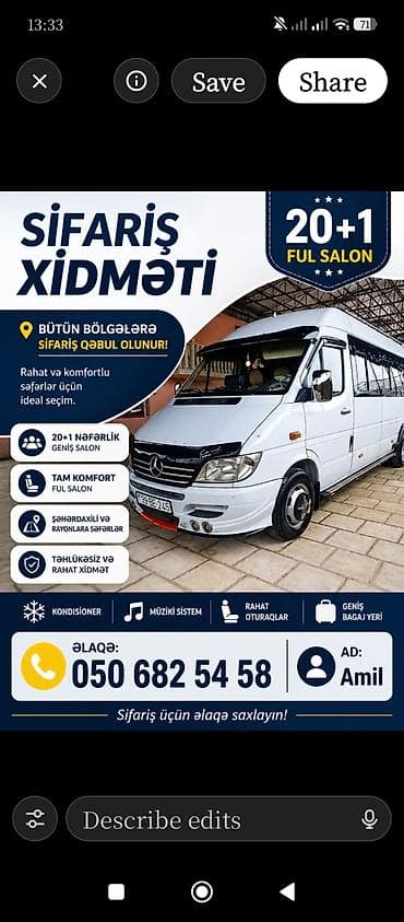 Mikroavtobus, 20 Oturacaq