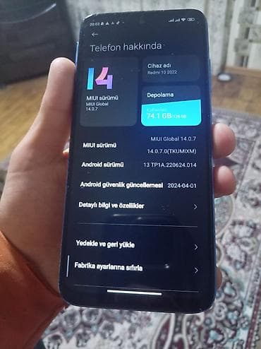 mi pro 2: Xiaomi Redmi 10 2022 smartfonu - Rəng: Mavi (arka panel parlaq — 9