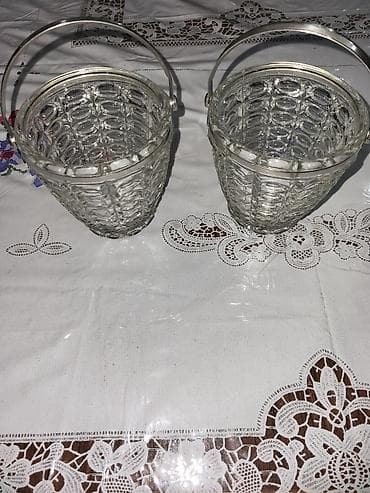 Şüşə vedrə qablardan ibarət dəst - 2 ədəd büllur tipli şüşə vedrə - — 1