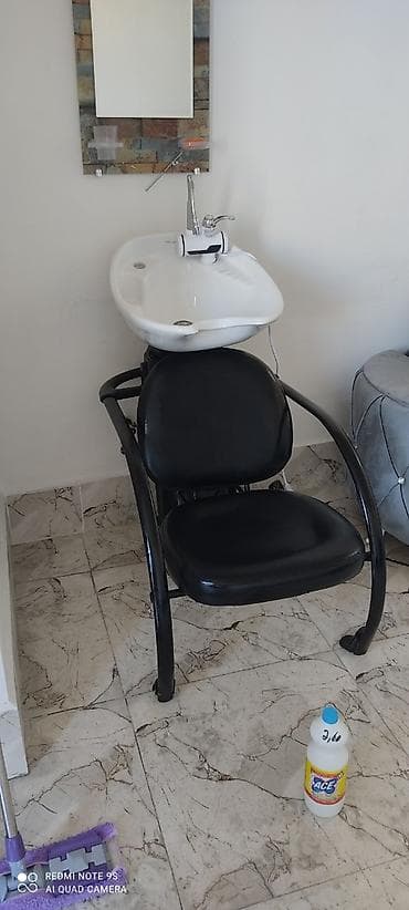 ceviz: Salon üçün saç yuma komplekti - Seramik baş yuma lavabosu – boyun — 4