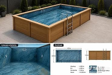 Modul ev + açıq hovuz konsepti Model 2 modul ev - Ümumi ölçü: 8.5 m — 1