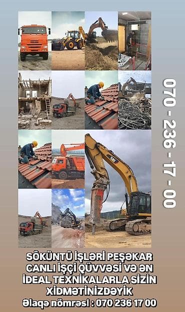 baseyn tikintisi: Peşəkar söküntü və tikinti sahəsi xidməti - Bina və tikililərin — 1