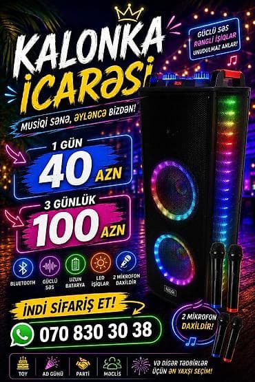 🎼 Kalonka, Dinamika. 💿 İcarəyə, kirayəyə, arendaya verilir gündəlik
