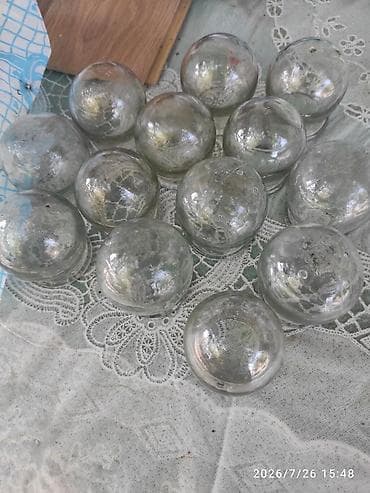lan: Şüşə bankalar üçün şüşə qapaqlar/toplar (klassik tip) - Material — 1