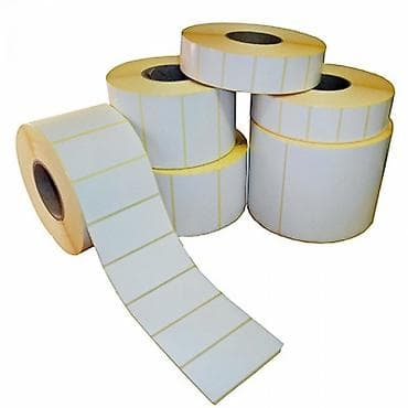 3 d rucka: Termo etiket rulonları - Material: öz-özünə yapışan termo kağız - Çap — 1