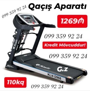 Velosiped ehtiyyat hissələri: *QAÇIŞ APARATI 1269AZN* *Model- CARDİO KLN D968* Mator gücü -2.0 H.P — 1