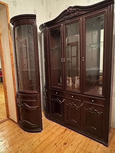 mebel xana: Klassik üslubda massiv ağacdan hazırlanmış qonaq otağı mebel dəsti — 3