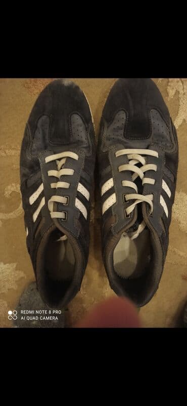 işlenmiş eşyalar: Göy rəngli dəri və süet materiallarından hazırlanmış idman — 3