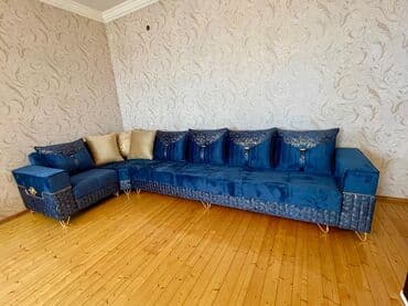 Гостиные гарнитуры: Угловой диван, Новый, Раскладной, С подъемным механизмом, Велюровая ткань — 3