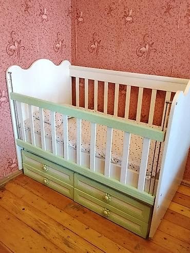 zerin mebel: Oğlan və qız üçün, İşlənmiş, Çarpayı, Bazasız, Matras ilə, Siyirməli — 2