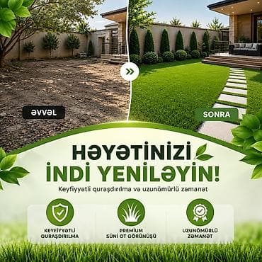 Döşəmə: 🌿 Hər fəsildə yaşıl görünən məkanlar üçün ideal seçim! Süni — 1
