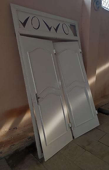 nar ağacı: İkili ağ rəngli dəmir qapı dəsti - Material: Dəmir - Rəng: ağ (ön — 3