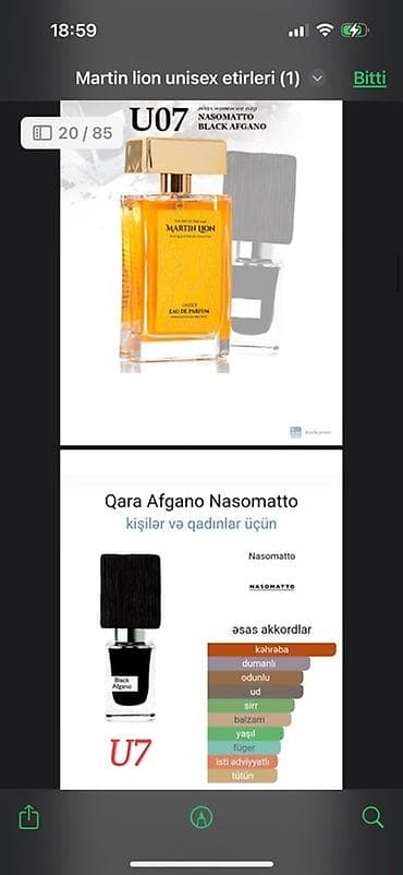 Martin Lion unisex ətirləri - müxtəlif ətirlər təklif edir. Hər bir — 7