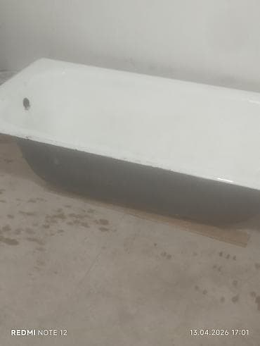 hamam ucun moydadir: Ağ rəngli vannə qabı - Material: emallı polad (vizual olaraq ağır və — 7