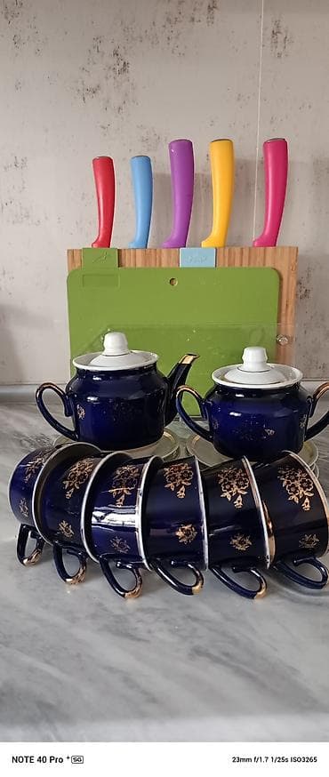 Çay dəsti, rəng - Göy, Farfor lalafo.az -da Çay dəsti, rəng - Göy, Farfor