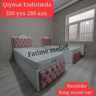 tek neferlik yataq desti: Yeni, Təknəfərlik çarpayı, Bazalı, Matras ilə, Siyirməsiz — 1