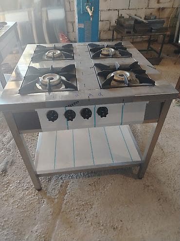 Peşəkar mətbəx üçün paslanmaz poladdan qaz plitəsi - 4 güclü qaz lalafo.az -da Peşəkar mətbəx üçün paslanmaz poladdan qaz plitəsi - 4 güclü qaz