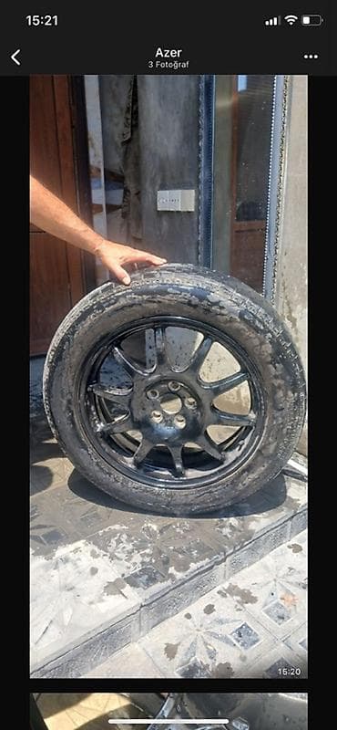 velosped 20: Avtomobil diski və təkər komplekti - Disk: 10 şüalı, qara rəng, 5 — 3