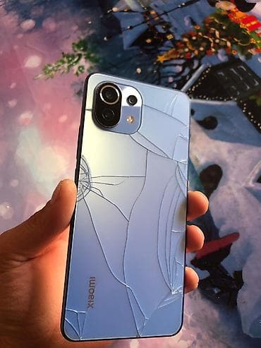 düymə kamera: Xiaomi Mi 11 Lite, 256 GB, rəng - Mavi, 
 Qırıq — 2