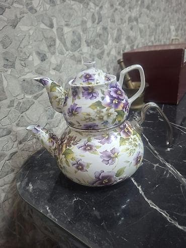 bal: Çay dəsti, rəng - Ağ, Farfor — 1