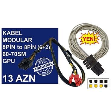 Elektronika: Kabellər "8PİN MALE to 8PİN MALE Original” MƏHSULLAR TAM ORİGİNALDIR — 5