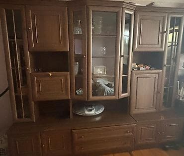 Qonaq otağı üçün klassik üslubda mebel dəsti - Material: tünd qəhvəyi